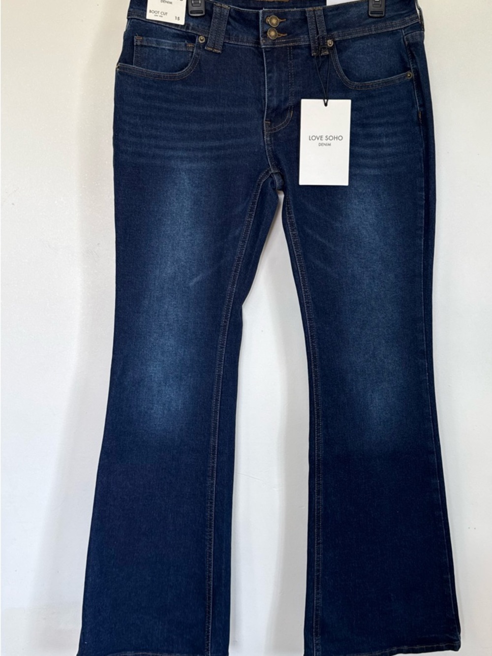 Dark Blue Bootcut Low Rise Love SoHo Jeans Sz 34 x 31 NWT